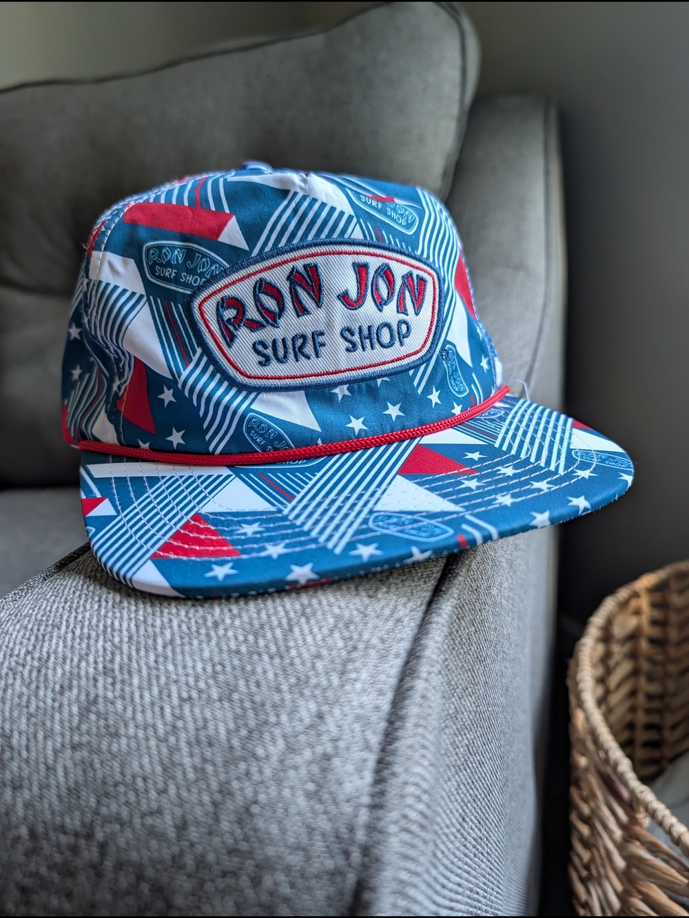 Ron Jon Surf Shop Americana Snapback Flat Brim Hat | One Size